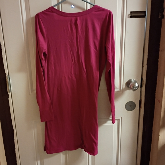 2/$10 Victoria's Secret Pink Long Sleeve Sleeper Dress with Angel Print Medium - Picture 6 of 7